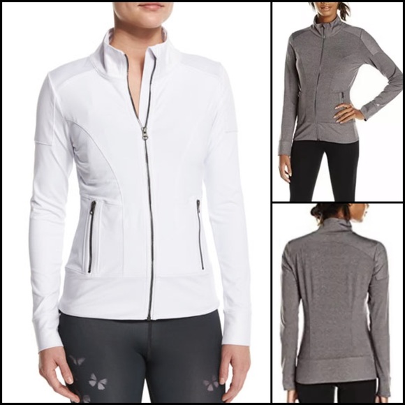 ALO Full Zip Performance Moto Track Running Jacket - Picture 3 of 10